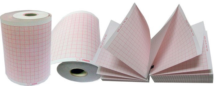 What is true regarding the thermal ecg paper